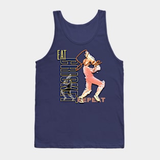 Eat sleep cricket repeat Tank Top